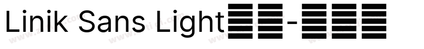 Linik Sans Light字体字体转换